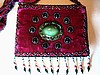 Fuschia small purse w/ 10 pts. around center